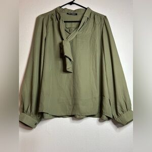 Olive Green Women's Blouse